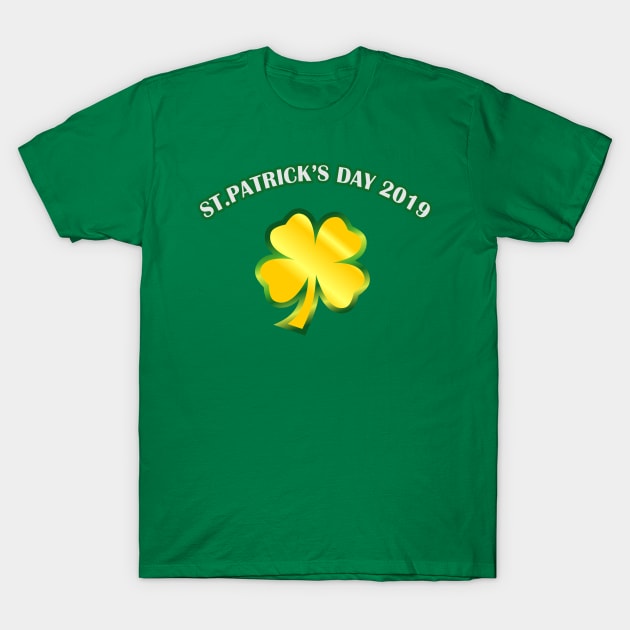 irish gold shamrock T-Shirt by osvaldoport76